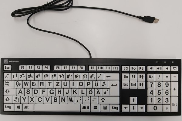 Tastaturen für sehbehinderte Menschen (Großdruck)
